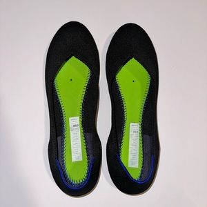 Rothy’s The Flat Black Solid Slippers W 9.5